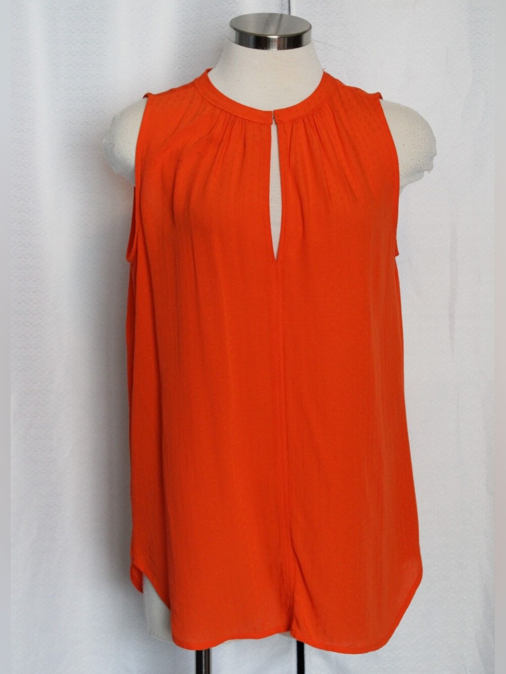 LOFT Orange Sheer Flowy Sleeveless Blouse – XS